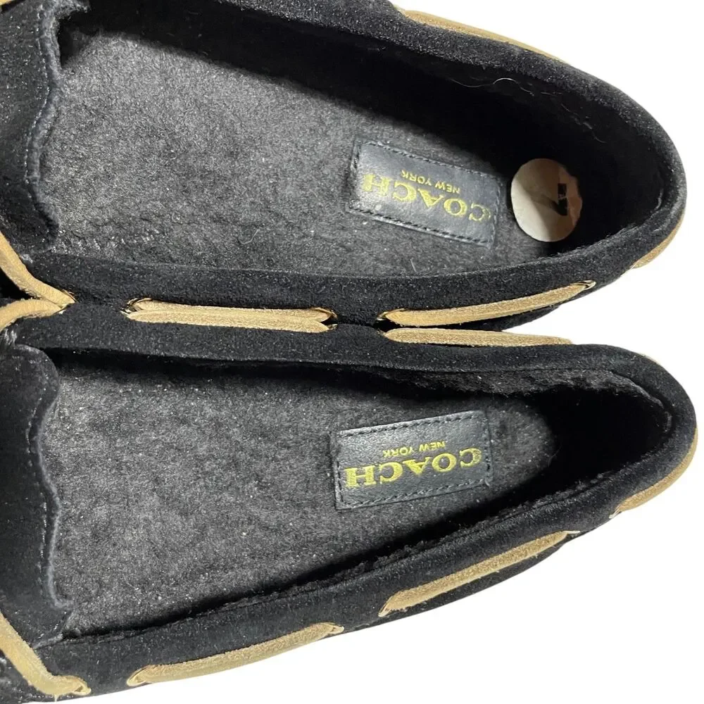 Coach 7 Suede Fur lined Antonia‎ Pull On Moccasin